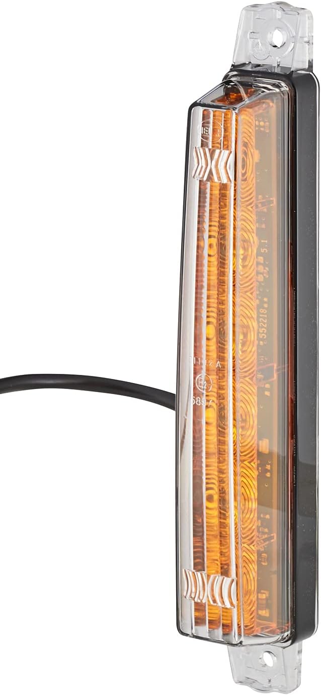 HELLA - Blinkleuchte - LED - 12V - Anbau/geschraubt - Lichtscheibenfarbe: glasklar - Kabel: 400mm -