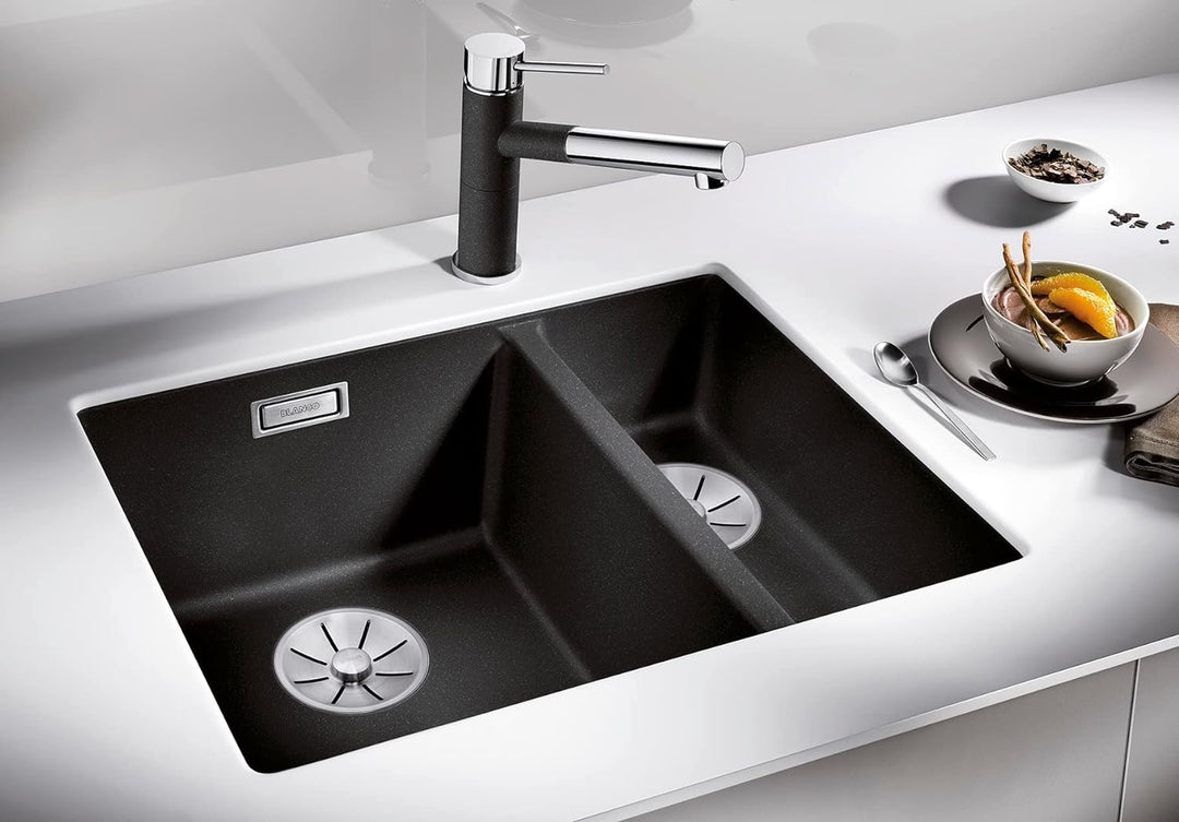 BLANCO SUBLINE 340/160-U | SILGRANIT softweiss | Einbauart: Unterbau | Hauptbecken links | ohne Abla