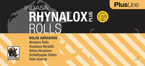Indasa RHYNALOX PLUS LINE Schleifpapier auf Rolle 115mm x 50m (P060), Schleifrolle, Schleifen von Ha