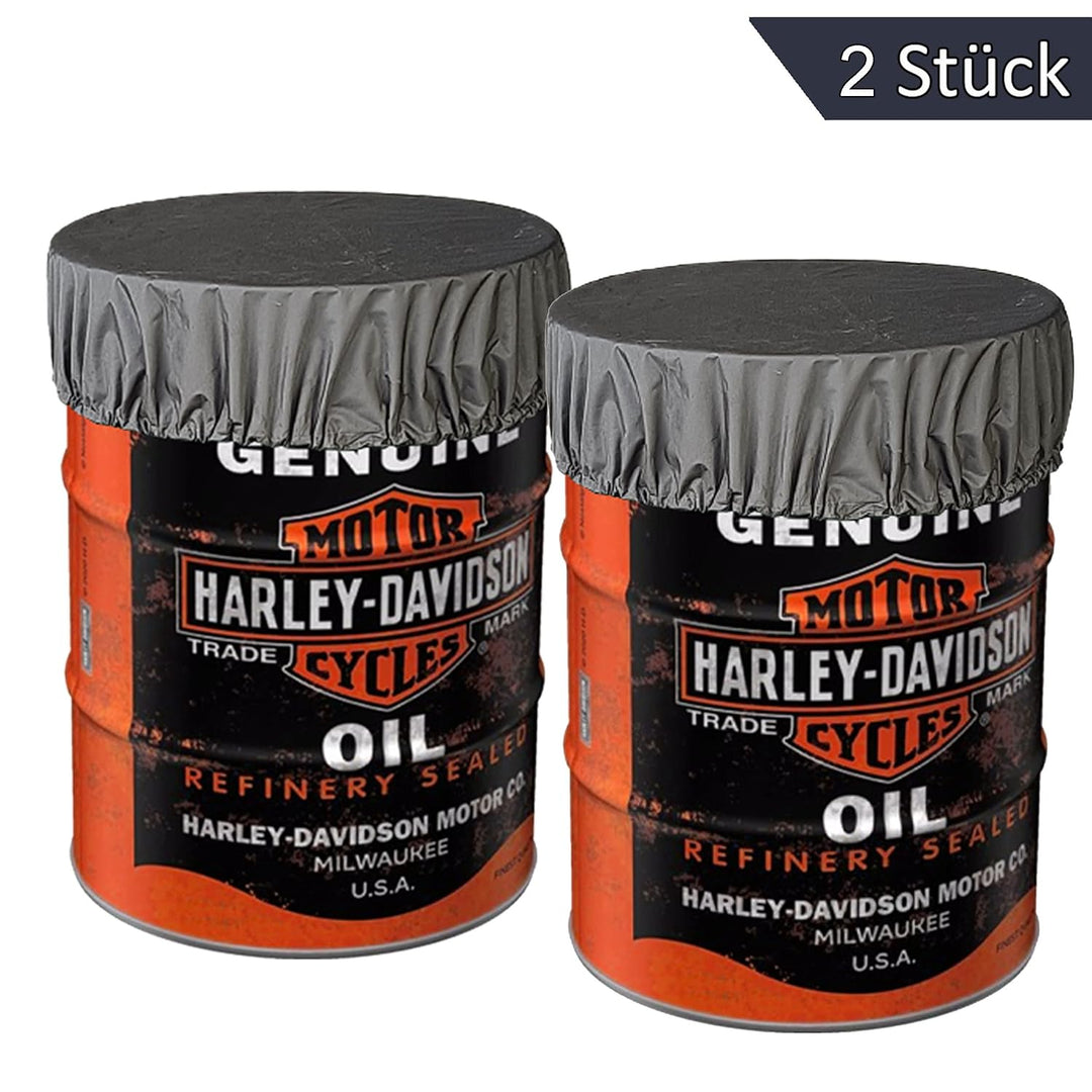 QUICK STAR 2 Stück Fasshaube 60cm aus Polyester PVC Schutzhülle Ölfass Regentonne Stahlfass Fassabde