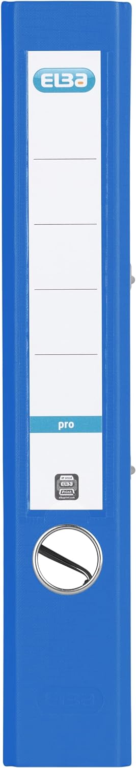Elba Ordner A4, smart Pro, 5 cm schmal, Kunststoff aussen, blau, 10 Stück, blau