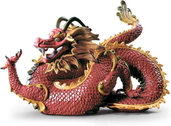 LLADRÓ Skulptur Majestätischer Drache. Drachen. Porzellan.