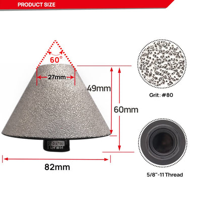 DT-DIATOOL Diamant Fasenbits 82mm Fräser zum Vergrössern Löcher in Fliesen Porzellan Marmor Keramik