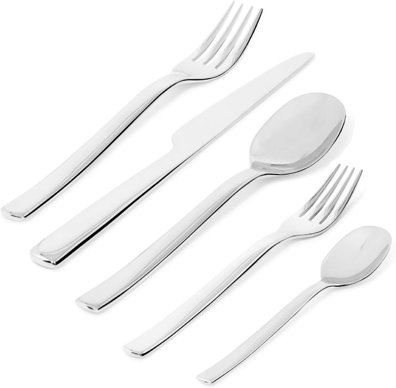 Alessi REB09S5 OVALE Besteckgarnitur 5.TLG. Edelstahl glänzend poliert,Einheiten