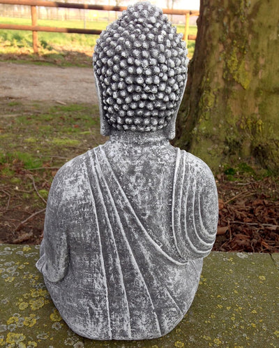 Steinfigur Buddha, Frostfest bis -30°C, massiver Steinguss