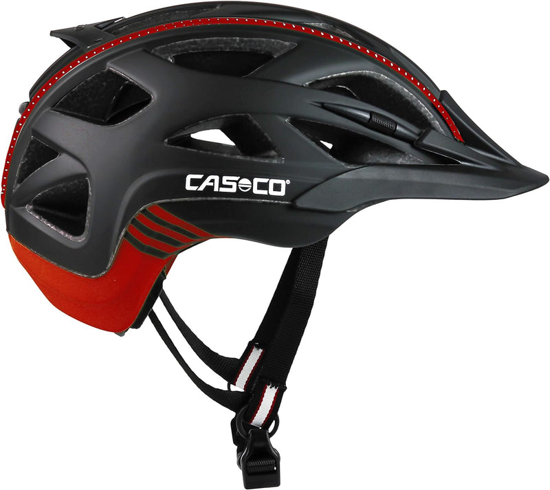 Casco Erwachsene Active 2 Fahrradhelm M (56-58 cm) Schwarz Rot, M (56-58 cm) Schwarz Rot