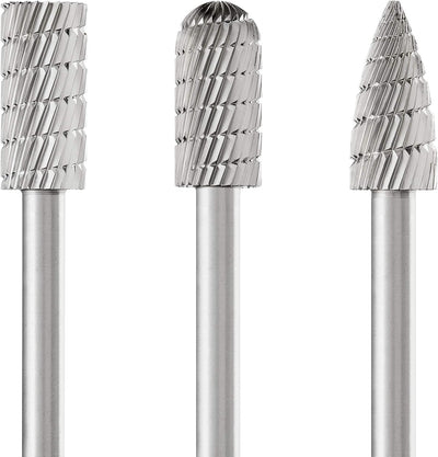 PFERD HSS-Frässtift Set, 3-tlg. | Zahnung 3, Ø 12mm, Schaft-ø 6mm | 22900811 – universell für Stahl,