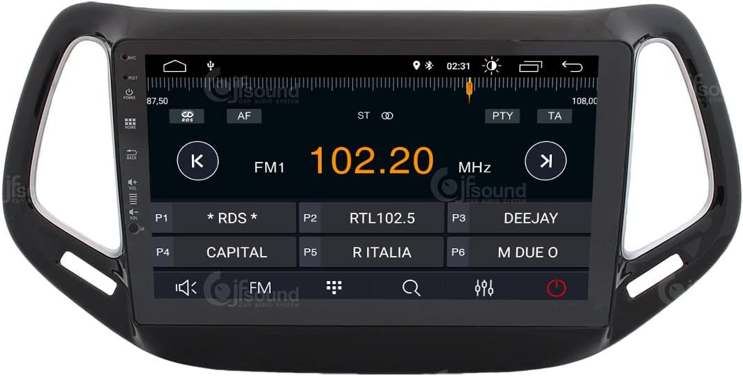 Costum fit Autoradio für Jeep Compass Android GPS Bluetooth WiFi Dab USB Full HD Touchscreen Display