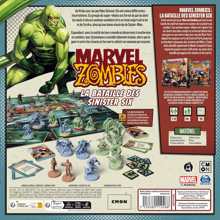 Asmodee - Marvel Gesellschaftsspiel, CMNMZB06FR, Erweiterung: Die Schlacht der Sinister Six