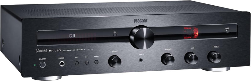 Magnat MR 750, Stereo Hybrid-Receiver mit Transistor- und Röhrentechnik (schwarz)