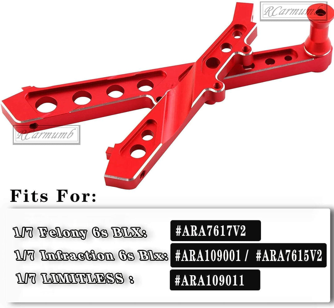 Ezweiji RC Alloy ARA320511 HD Chassis Brace Set für ARRMA 1/7 Limitless All-Road -ARA109011, ARRMA 1