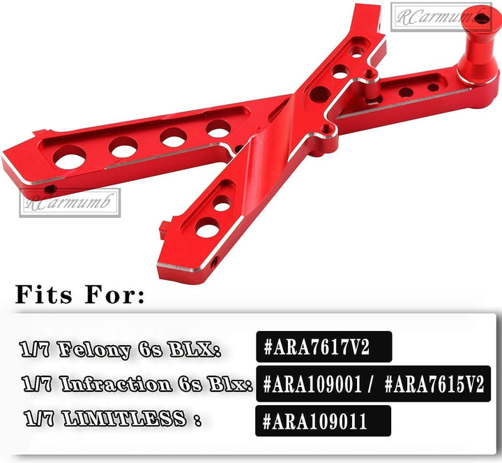 Ezweiji RC Alloy ARA320511 HD Chassis Brace Set für ARRMA 1/7 Limitless All-Road -ARA109011, ARRMA 1