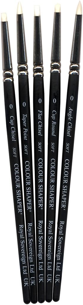 Colour Shaper CSH11901 Gummipinsel-Set, Grösse 0, elfenbein