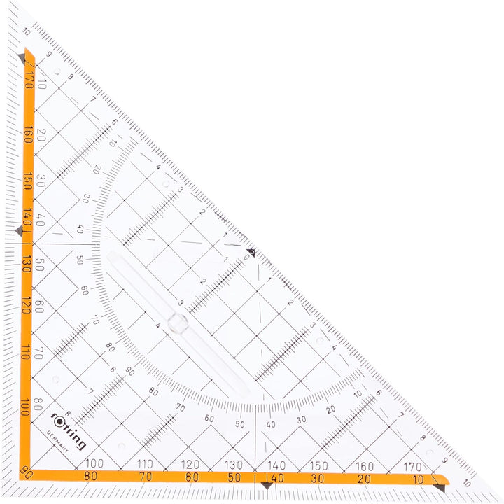 rOtring Profil-A4-Zeichenbrett & Centro-Geometrie-Dreieck mit Griff (gross, 23 cm)