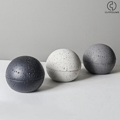 Cutfouwe Mode-Mülleimer,Beton+Innenzylinder Aus Metall -Leicht Zu Reinigen,Schwarz Black Schwarz, Bl