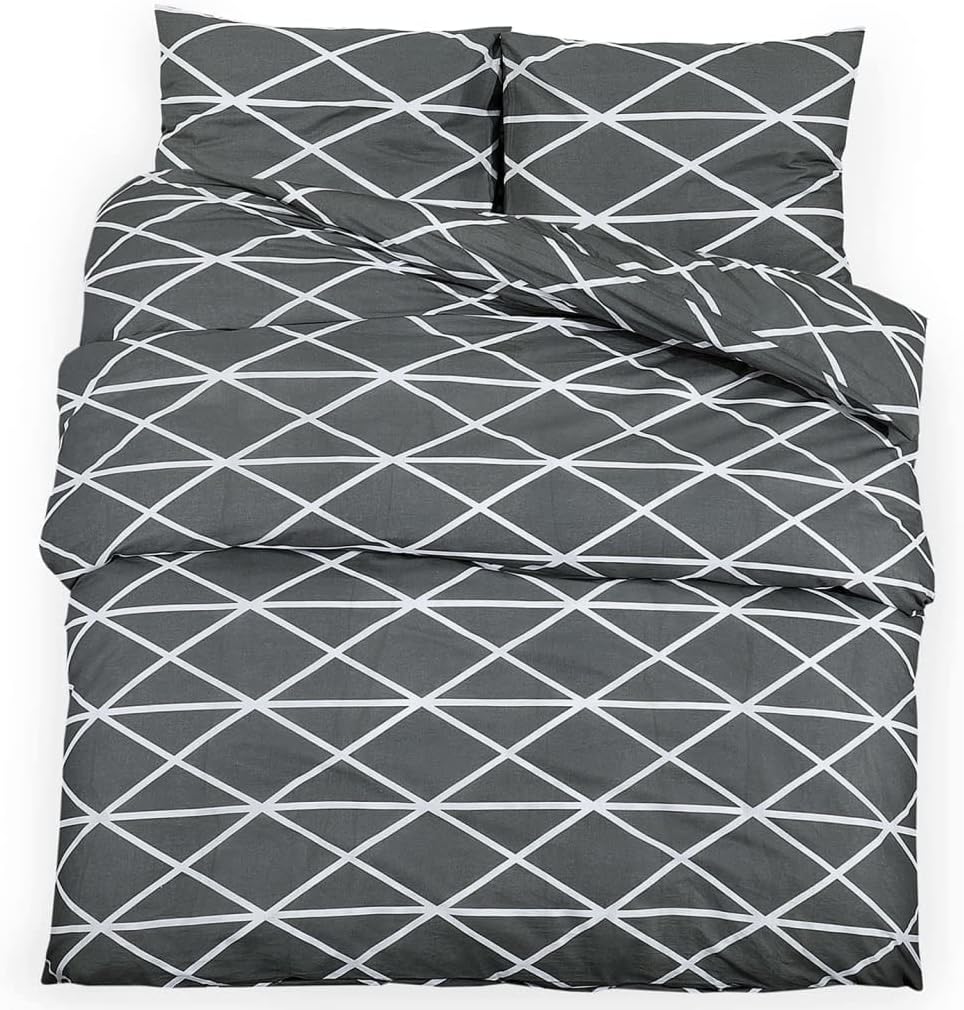homiuse Bettwäsche-Set Grau 135x200 cm Baumwolle Bettwäsche-Sets Bettwäsche Winter Kuschel Bettwäsch