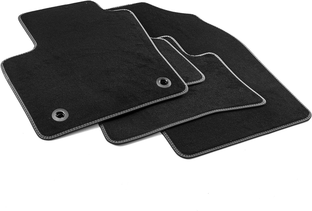 MDM PRO-7248 Fussmatten für Toyota C-HR / C-HR Hybrid 01.2017-, Passgenau Velours Kunstlederkanten u