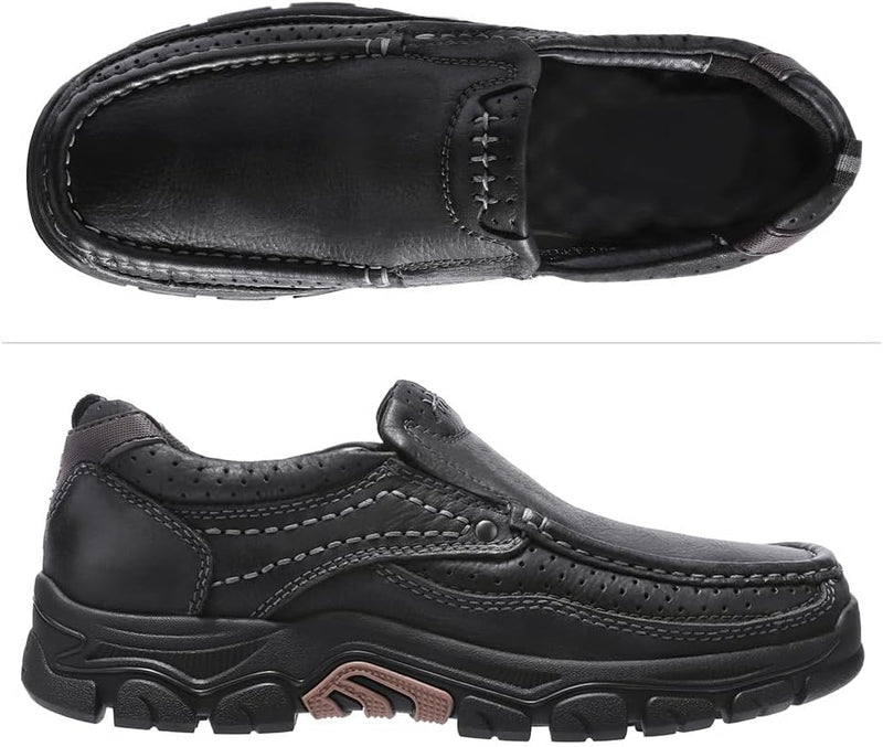 OutPro Herren loafersMokassins aus echtem Leder für Komfort Geeignet für Reisen, Autofahren und im F