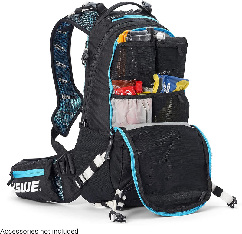 USWE Flow Rucksack mit Rückenprotektor, für Fahrrad, Mountainbike, MTB und E-MTB Flow 16 blau, Flow