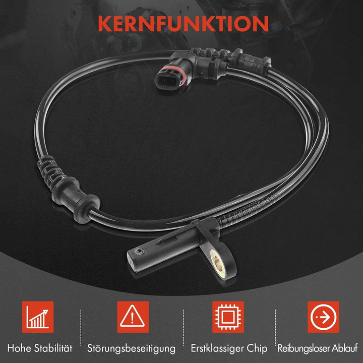 Frankberg 2x ABS Sensor Vorderachse Kompatibel mit C-Klasse W203 2000-2007 C-Klasse Coupe CL203 2001