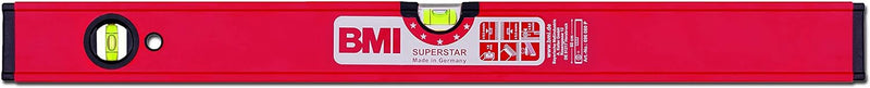 BMI 696100PM Alu-Profil Wasserwaage Superstar mit Magnet (100 cm lang, Oberfläche pulverbeschichtet,