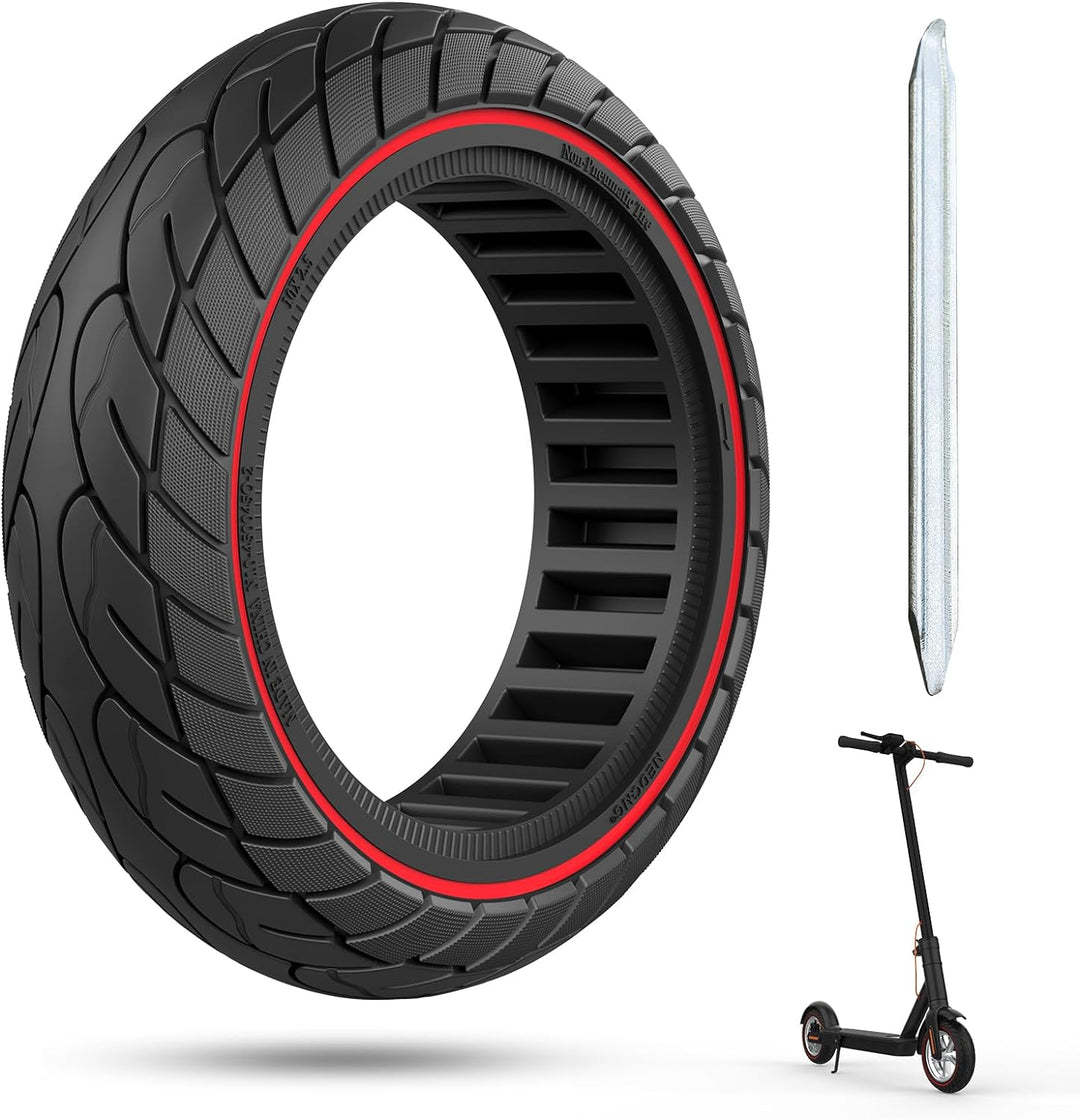 OUXI 10×2.5 Zoll Ersatz-Vollgummireifen 60/70-6.5 Für Ninebot G30 Max /G30D mit 1 Montagewerkzeug fü