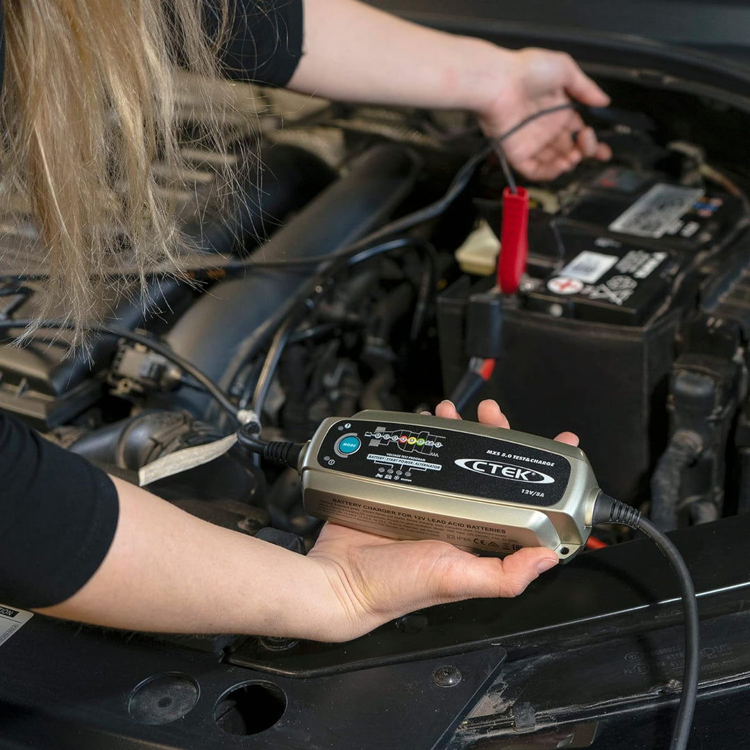 CTEK MXS 5.0 Test & Charge, Batterieladegerät 12V, Batteriepfleger, Ladegerät Auto Und LKW Ladegerät