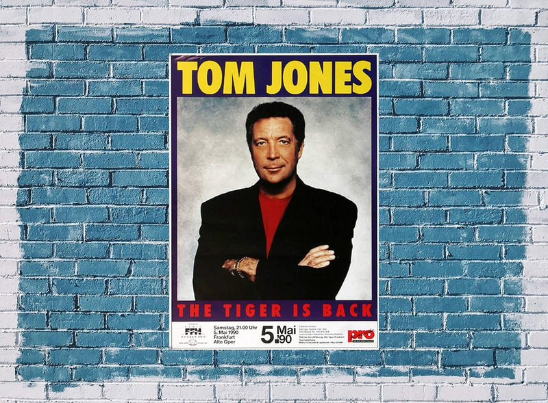 Tom Jones - The Tiger is Back, Frankfurt 1990 » Konzertplakat/Premium Poster | Live Konzert Veransta