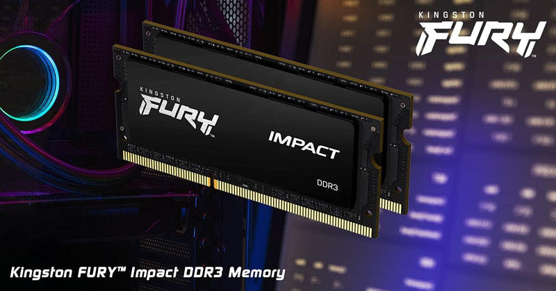 Kingston FURY Impact 16GB (2x8GB) 1866MHz DDR3 CL11 Laptop Speicher Kit mit 2 KF318LS11IBK2/16 16GB