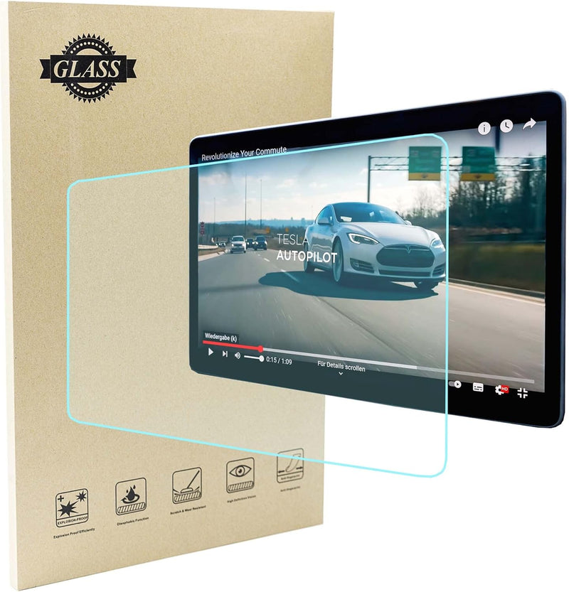 Tesvolution® Displayschutzfolie matt aus gehärtetem Glas für Tesla Model 3 Model Y - Screen Protecto