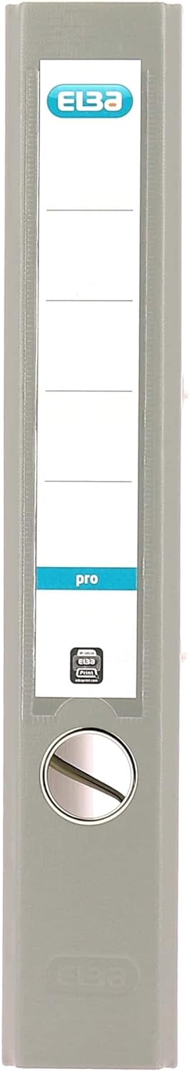 Elba Ordner A4, Smart Pro, 5 cm schmal, Kunststoff aussen, grau, 10 Stück, grau