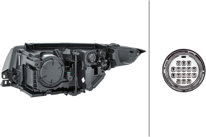 HELLA 1EL 354 806-101 Halogen-Hauptscheinwerfer - rechts - für u.a. Range Rover Evoque (L538) Rechts