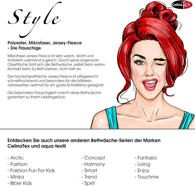 CelinaTex Style Bettwäsche 155 x 220 cm 4teilig Mikrofaser Fleece Bettbezug Daniela Streifen schwarz
