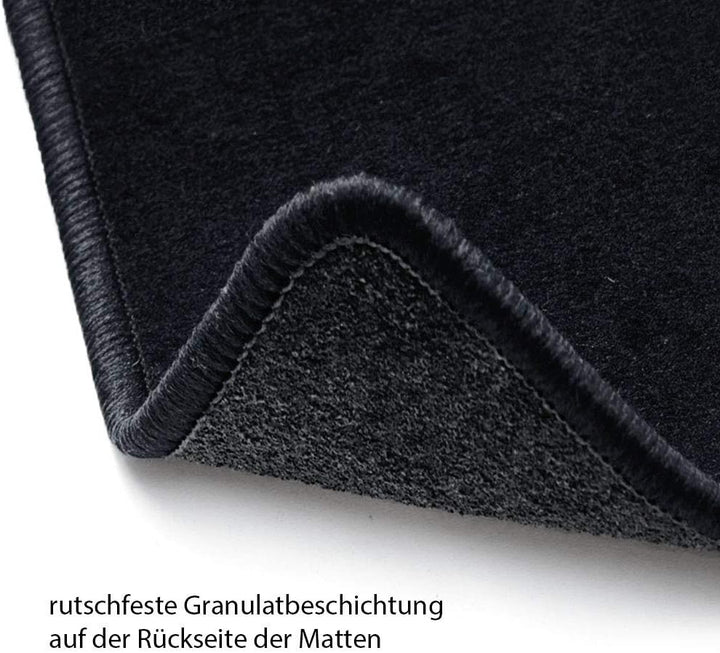 Bär-AfC Auto Fussmatten Royal passend für Skoda Rapid NH 2012-2019, Autoteppiche Velours Schwarz, Ra