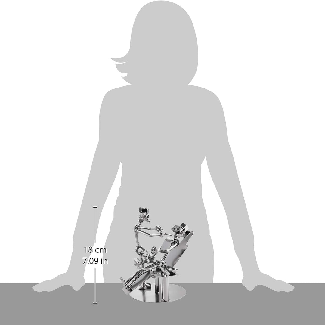 BRUBAKER Schraubenmännchen Zahnarzt - Handarbeit Eisenfigur Metallmännchen - Metallfigur Geschenk fü