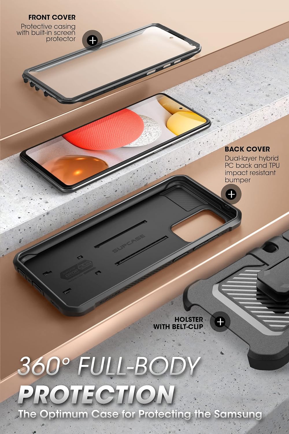 SupCase Outdoor Hülle für Samsung Galaxy A53 5G Handyhülle Bumper Case 360 Grad Schutzhülle Cover [U