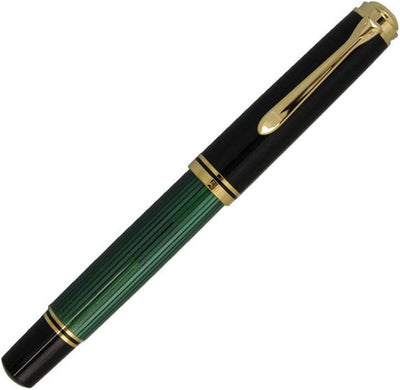 Pelikan Premium M400 Füllfederhalter FEF Plume schwarz/grün, schwarz/grün