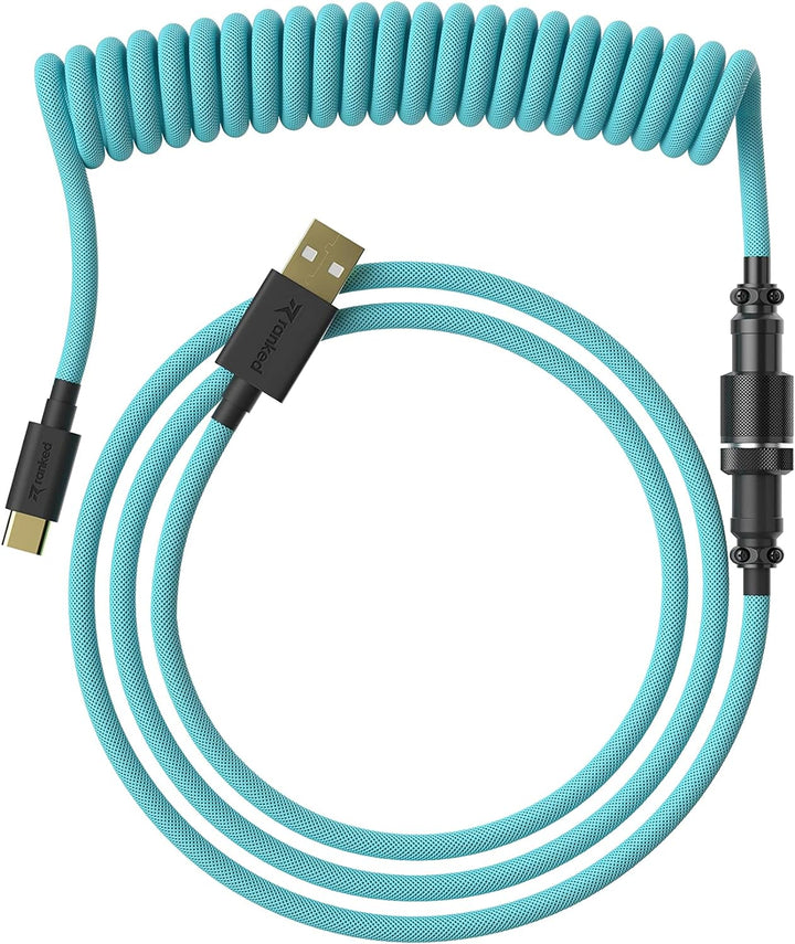 Ranked Coiled Cable | Handgefertigtes Double-Sleeved Geflochtenes Kabel | USB Typ C auf A | 5-Pin Av
