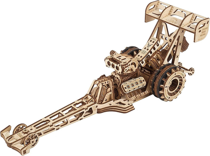 UGEARS Dragster Car Model Kit - Top Fuel Dragster Model Kits Puzzle 3D mit Moteur à Ressort Puissant