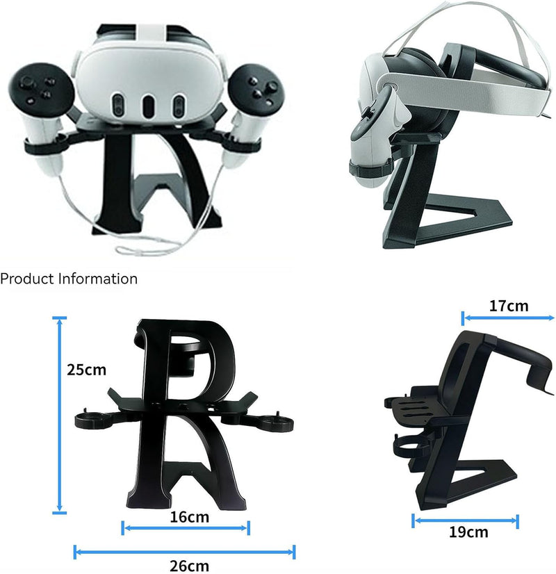 VR-Headset-Schreibtischständer mit Controller-Halterung (weiss), kompatibel mit Quest3/Quest2/Quest