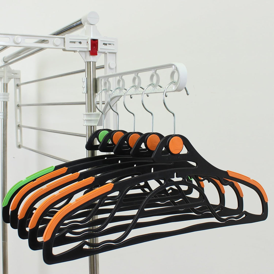 One Click Luxus Wäscheständer platzsparend - Standtrockner hoch - Wäscheturm auf 3 Ebenen E3 mit 3 E