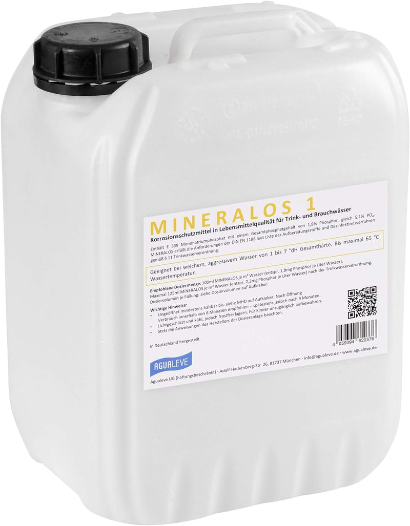 MINERALOS 1 Dosierlösung 10 Liter (Alternative zu BWT Mineralstoff Cillit Quantophos F1 / Impulsan H