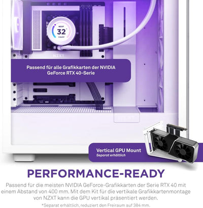 NZXT H7 Elite 2023 - CM-H71EW-02 - ATX Mid-Tower Gaming PC-Gehäuse - USB-C Port - Tempered Glass Fro
