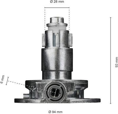 Schellenberg 11117 Kegelradgetriebe für Rolläden bis max. 27 kg, Übersetzungsverhältnis 3,6:1 Überse