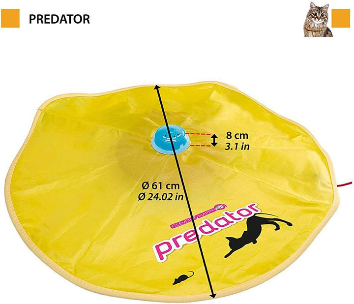 Ferplast Interaktives Katzenspielzeug PREDATOR Lustiges Elektronisches Spiel für Katzen, Rotierend s