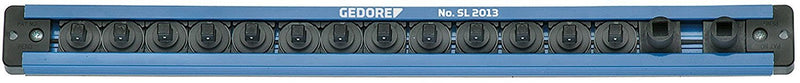 GEDORE Steckleiste 1/4 Zoll magnetisch, 380 mm, 13 Steckplätze, 1 Stück, SL 2013