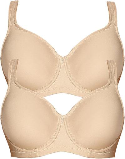 VIANIA! 2er Pack Minimizer Bügel BH Basic 14586 75F Silk, 75F Silk