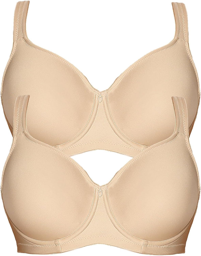 VIANIA! 2er Pack Minimizer Bügel BH Basic 14586 75F Silk, 75F Silk
