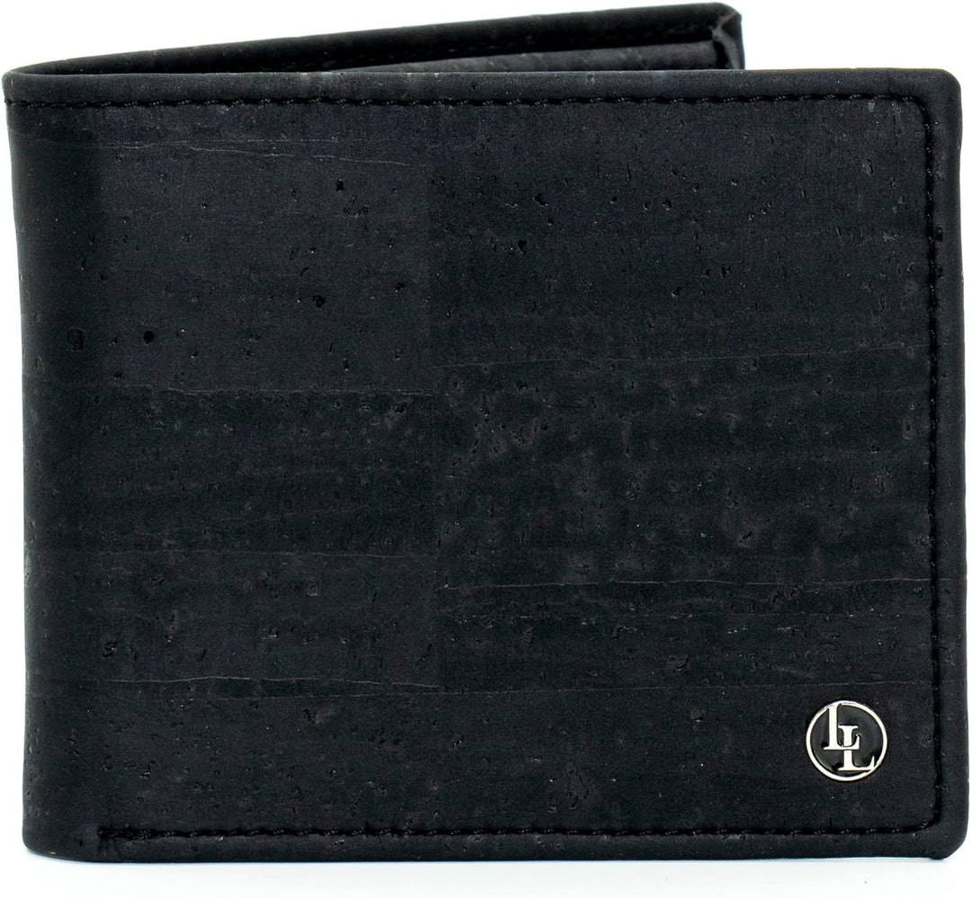 Locklair Herren Geldbörse aus veganem Korkleder, Männer Portemonnaie mit RFID-Schutz, Vegan Wallet,