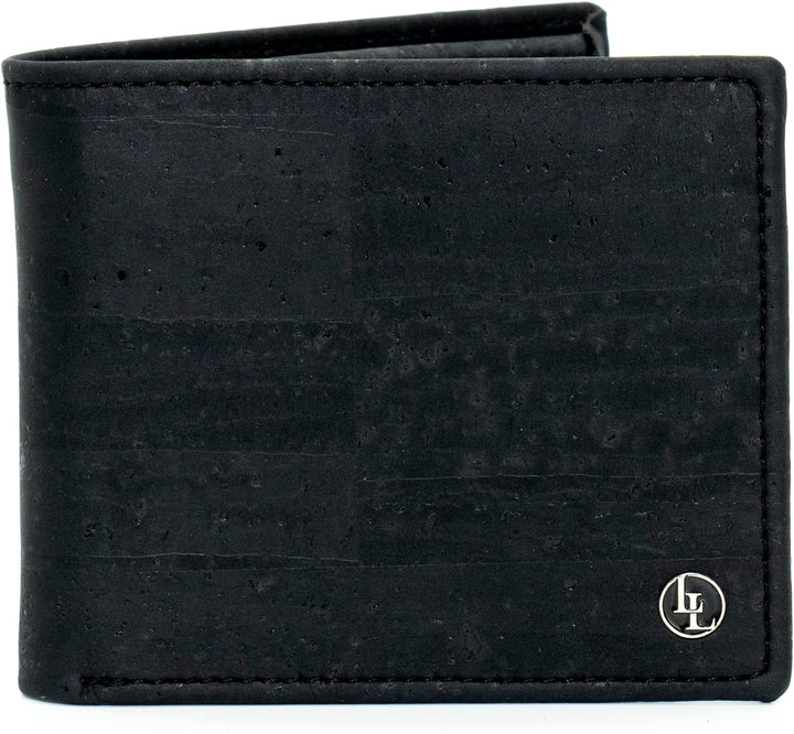 Locklair Herren Geldbörse aus veganem Korkleder, Männer Portemonnaie mit RFID-Schutz, Vegan Wallet,